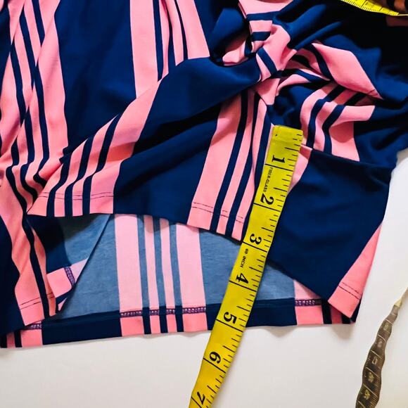 Market & Spruce Multicolored Striped Romper Size Small Petite Blue Pink - Picture 4 of 9